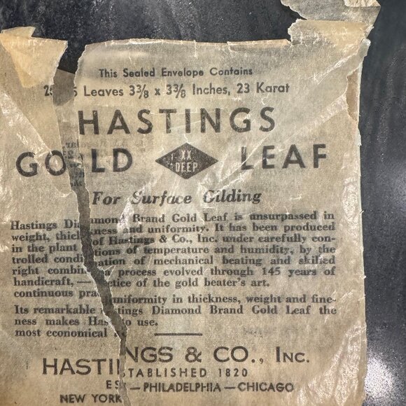 Hastings Gold Lead 23K 3.38 by 3.38 - Picture 1 of 10
